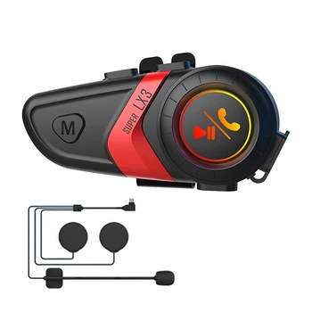 3X LX3 הקסדה אוזניות Bluetooth 1200MAH אופנוע BT5.0 אלחוטית ללא ידיים קוראים סטריאו אנטי שיבוש אוזניות-A