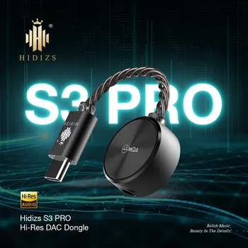 Hidizs S3PRO Ultra Portable Hi-Res DAC Dongle USB C Type-C ל-3.5 מ 