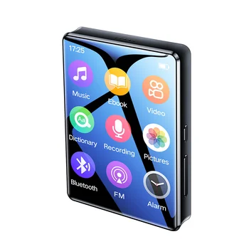 נייד נגן MP3 Bluetooth סטריאו HiFi Music Player מיני MP4 וידאו השמעה עם מסך LED רדיו FM הקלטה על הווקמן