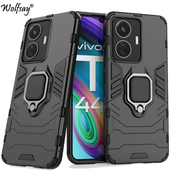 עבור Vivo T1 מקרה שריון מגנטי היניקה לעמוד מלא כיסוי אחורי עבור Vivo T1 Snapdragon 680 Case כיסוי עבור Vivo T1 44W 6.44 מסך