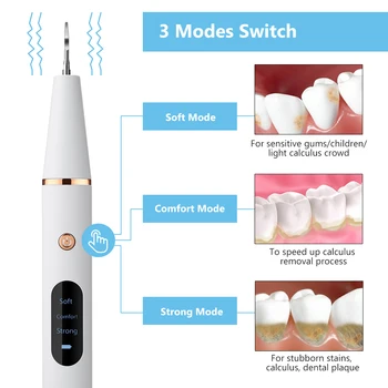 קולי שן מנקה חשמל משטף דנטלי Scaler חשבון מסיר היגיינת הפה טיפול בעששת כתם הלבנת שיניים המכשיר