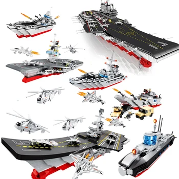 קרב צבאי הספינה הספינה בניית מודל משחתת aircrafted סטים המוביל הימי ספינת מלחמה משחתת הנשק לבנים צעצוע חברים