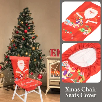חג המולד הכסא כיסוי חג המולד מושבים עיצוב המסיבה מגן לכיסוי יפה מכסה מגן