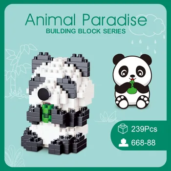מיקרו לבנים מיני building Blocks 3D חיה יהלום דגם פנדה חזיר התוכי חילזון חיות סדרת צעצועים לילדים מתנות יום הולדת