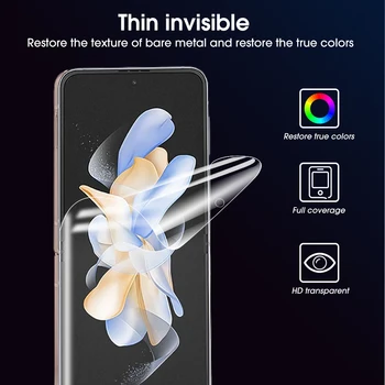עבור Samsung Galaxy Z Flip 5 5G חזית וגב כיסוי מלא ברור Hydrogel סרט על Samsung Z Flip5 רך TPU מגן מסך