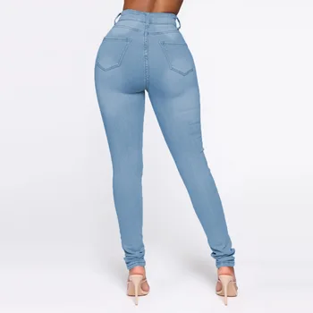 גבוהה המותניים של נשים ג 'ינס למתוח רזה מכנסי ג' ינס רטרו שטף אלסטי דק עיפרון מכנסיים יוקרתי דה mujer y2k אופנת רחוב